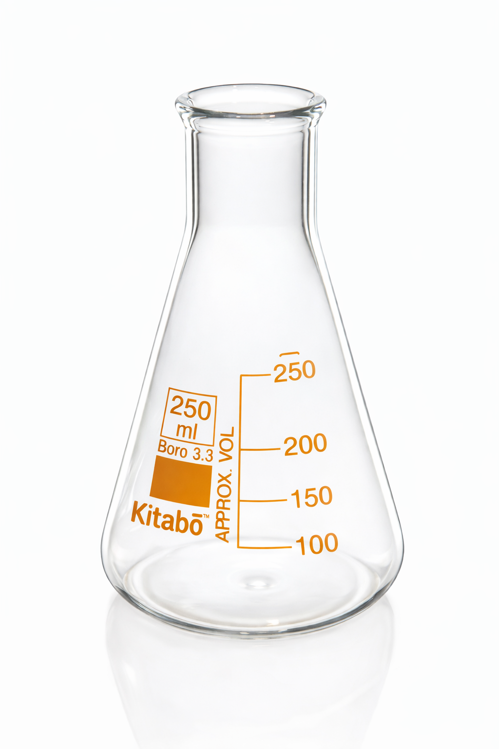 Erlenmeyer Flask Narrow Mouth Manufactured From Boro 3.3 Glass product photograph