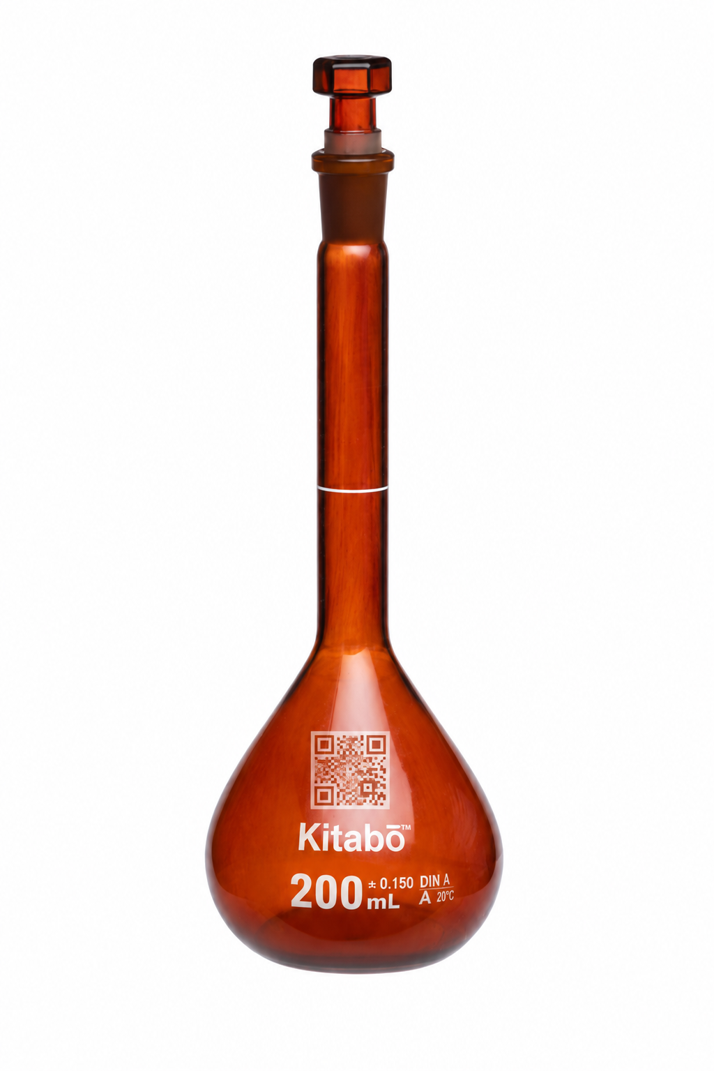 Volumetric Flask, Amber Glass, Class B — Batch Certificate product photograph