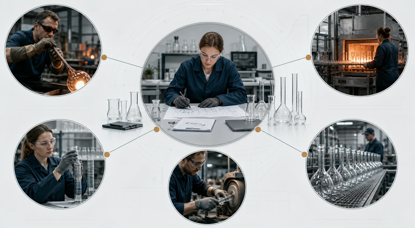 Laboratory glassware production and range planning