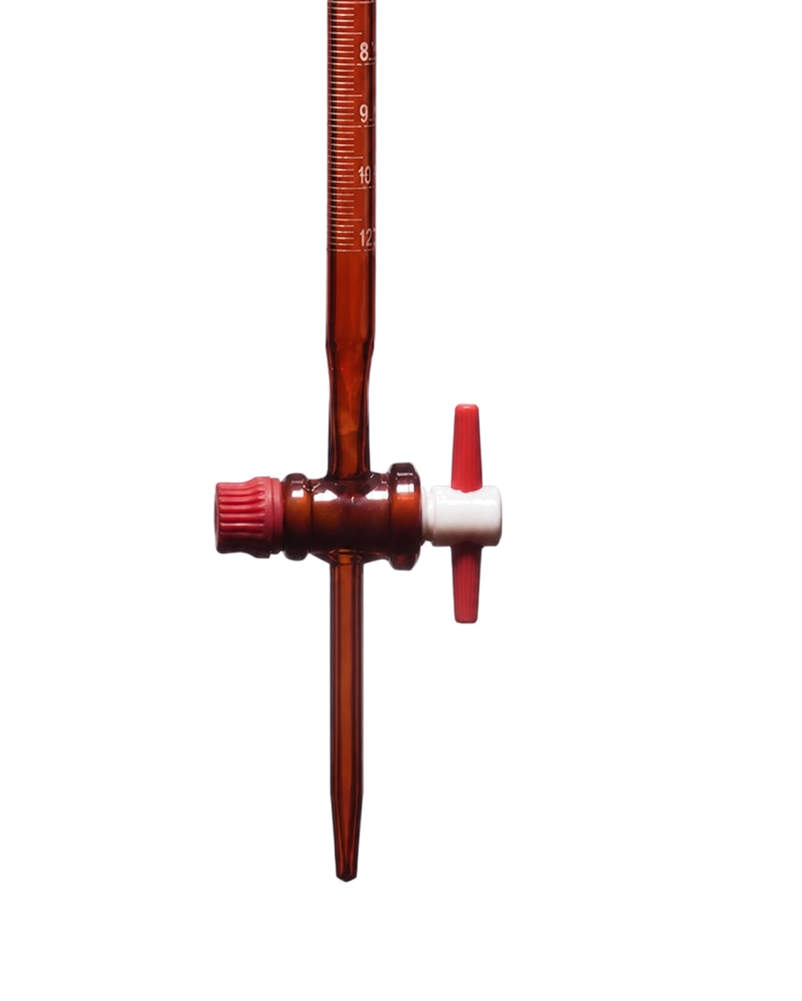 Manufactured from Borosilicate glass 3.3 expansion. Burette comes in clear graduation for easy reading Burette comes in PTFE/TEFLON Needle product photograph