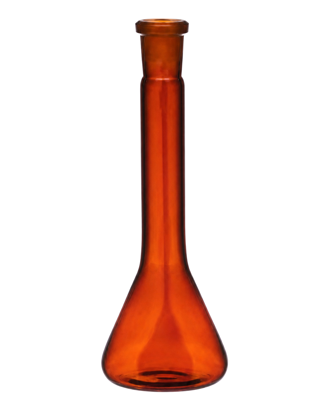 VOLUMETRIC TRAPEZODIAL FLASK AMBER GLASS product photograph