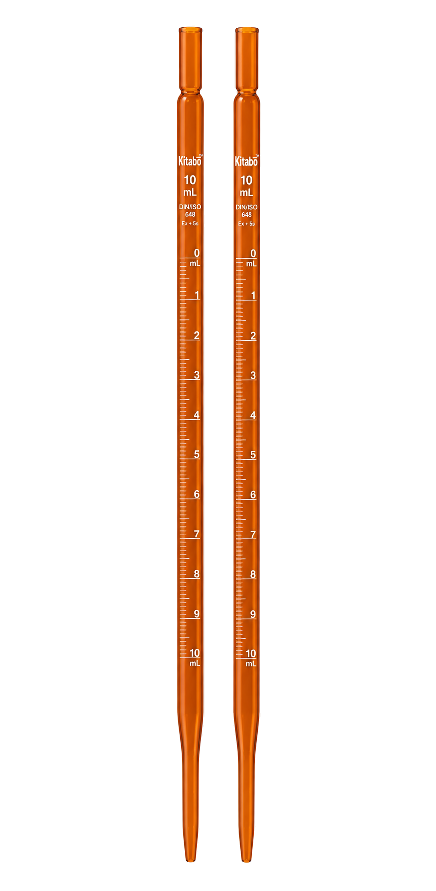 Amber Volumetric Pipettes MOHR Type, (Graduated) product photograph